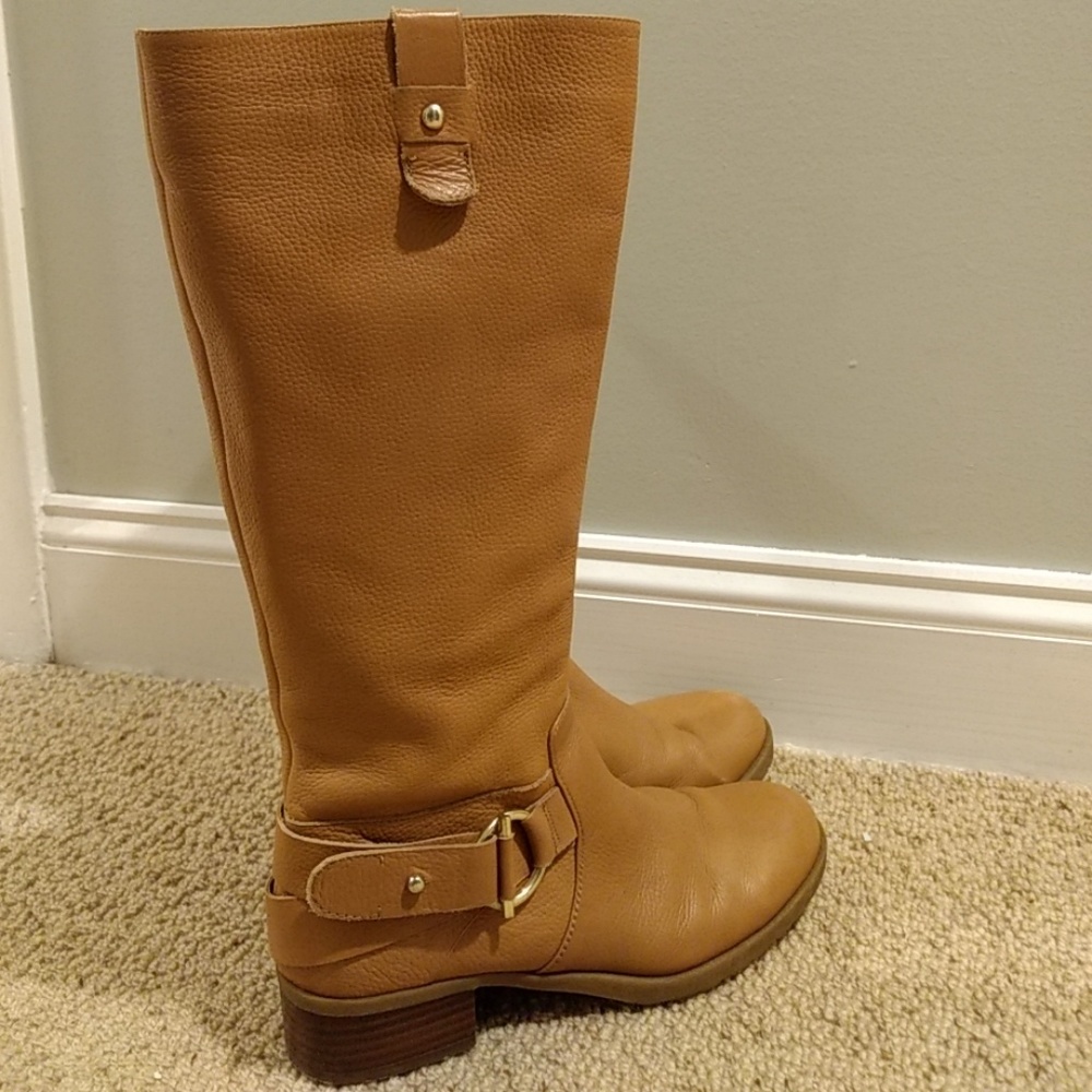 Nine West tan leather boots